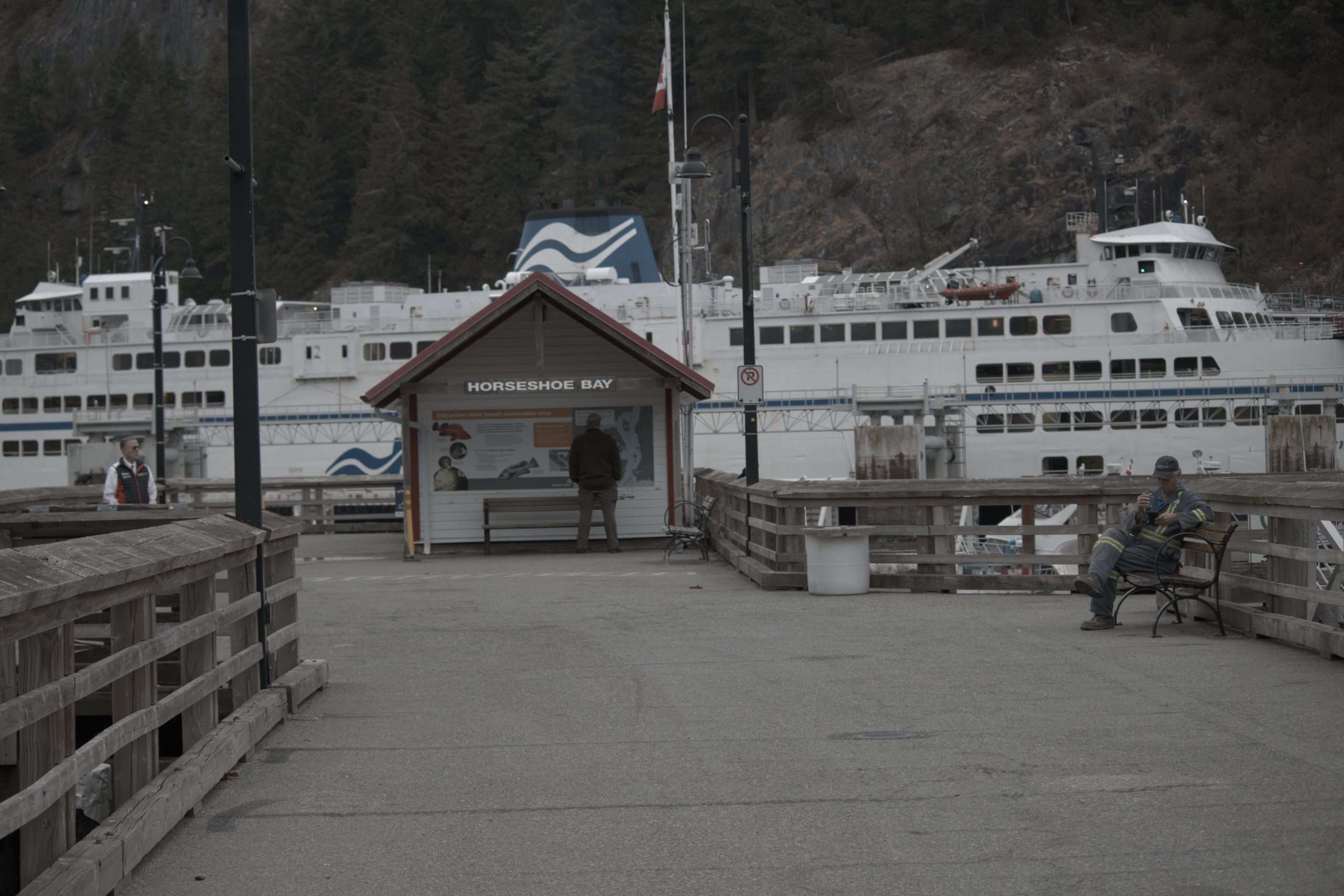 Horseshoe Bay Terminal with the ferry to Gibsons in the background