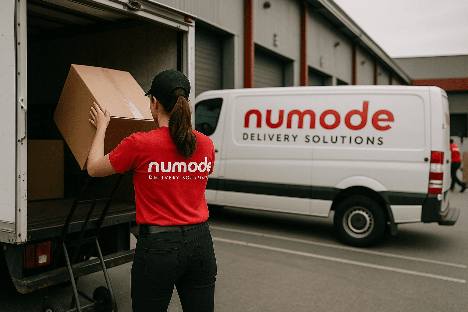 Courier workflow illustration from booking to delivery