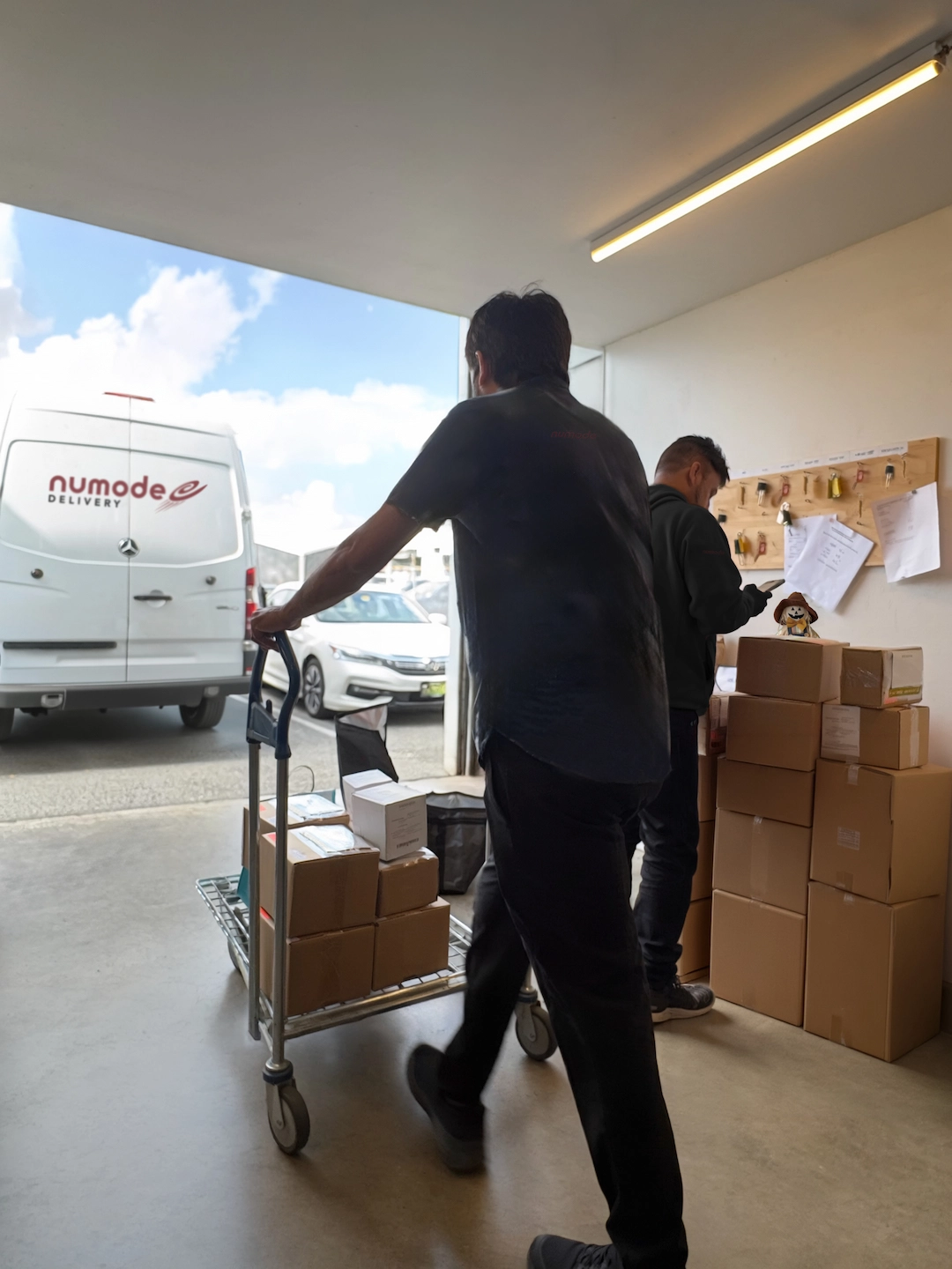 Numode Delivery courier van used for local deliveries in Metro Vancouver